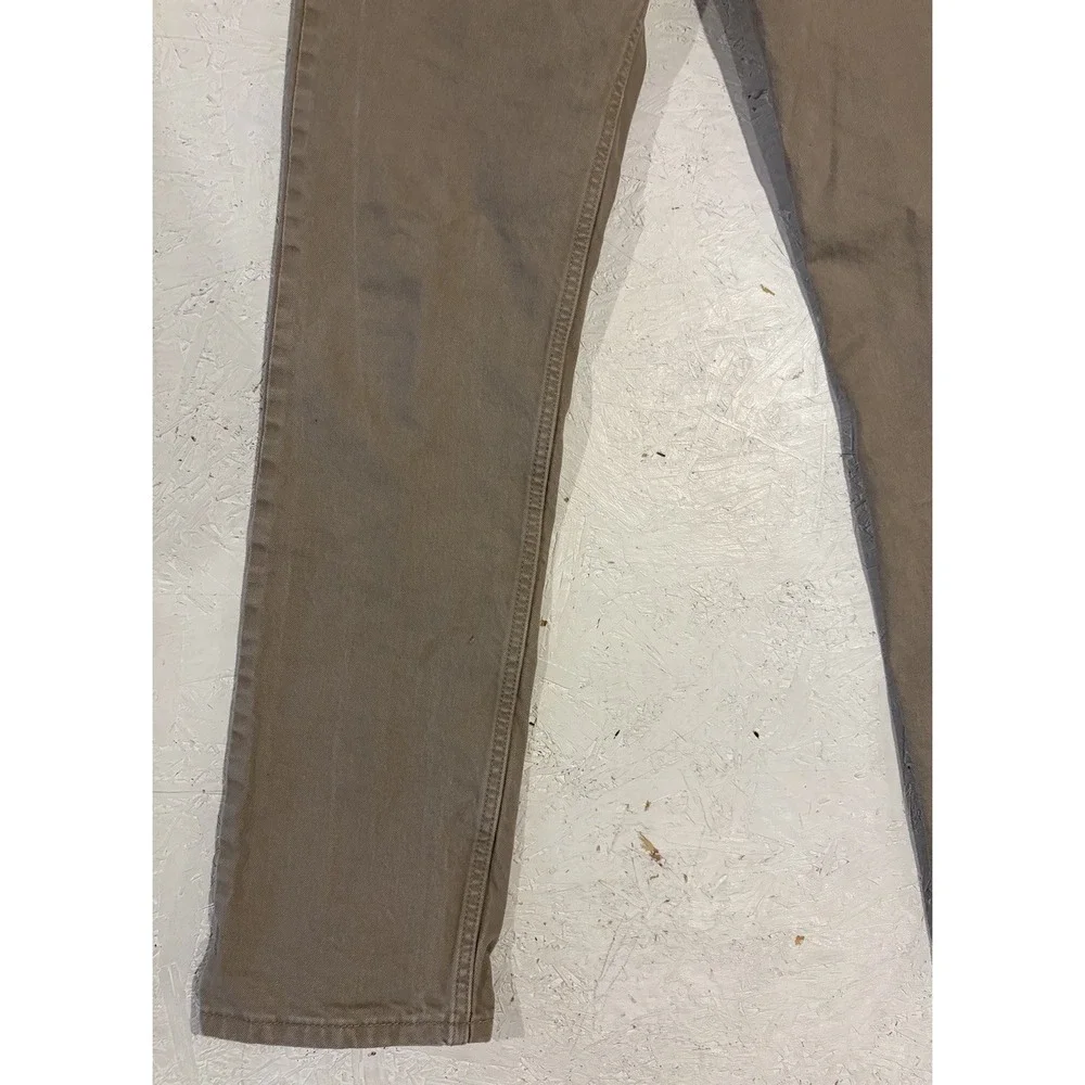 Levi's 511 Slim Fit Jeans Mens 34x32 Khaki Tan Denim Stretch Casual Modern Pants